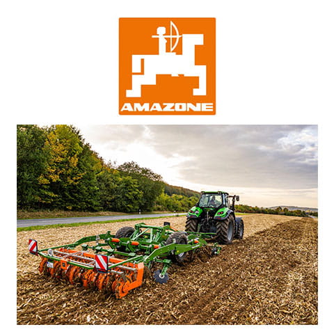 Logo & Amazone's independent disc coulter-spreader